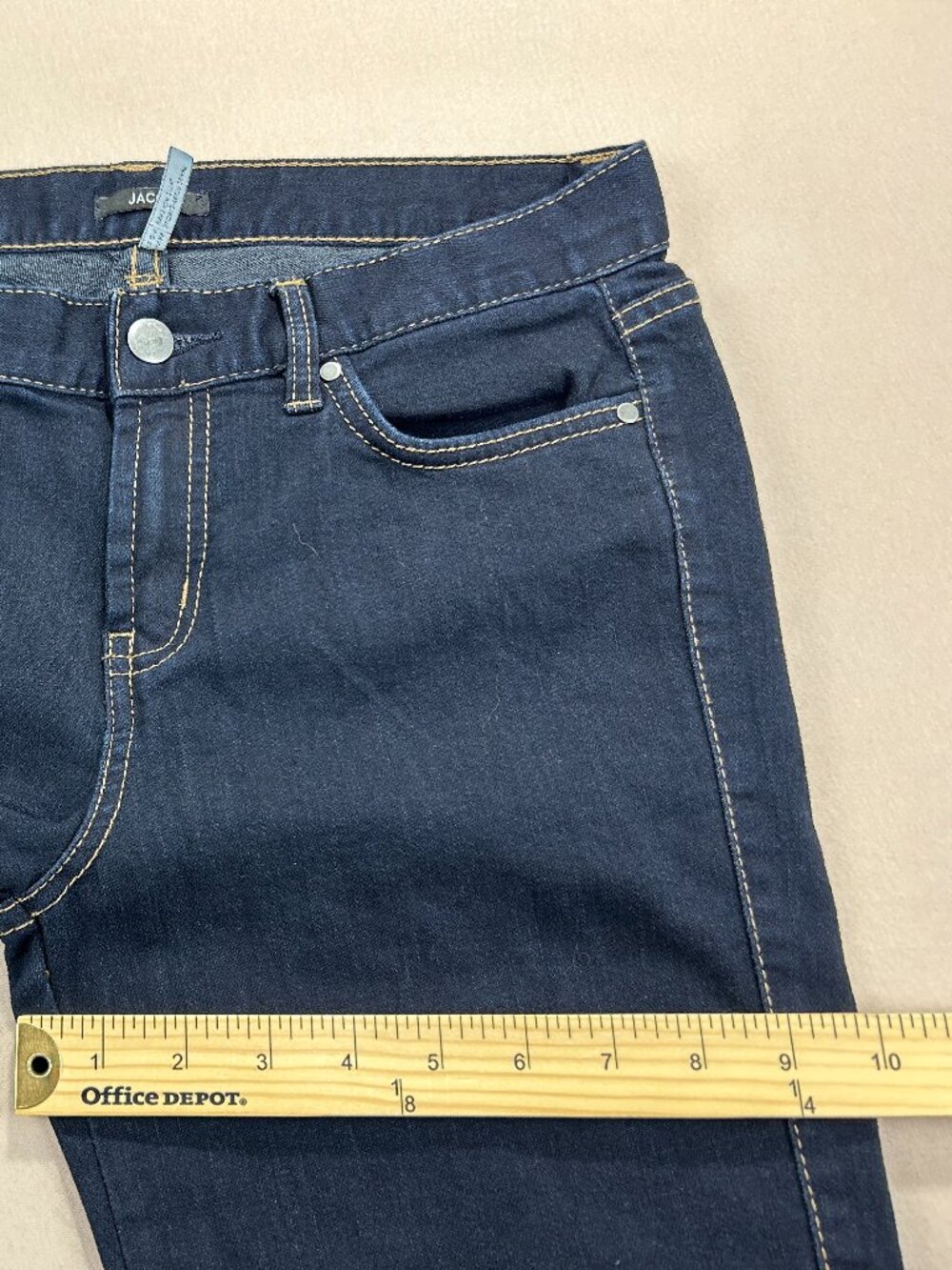 JACOB Jeans Women's Size 30 Blue Denim Dark Wash Mid Rise Skinny Stretch - Picture 10 of 13
